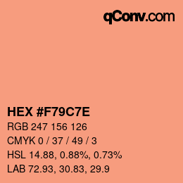 Color code: HEX #F79C7E | qconv.com