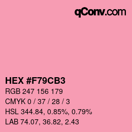 Color code: HEX #F79CB3 | qconv.com