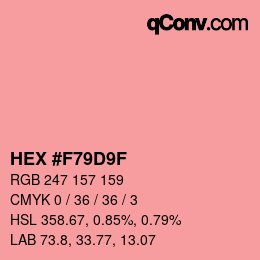 Color code: HEX #F79D9F | qconv.com