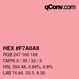 カラーコード: HEX #F7A0A8 | qconv.com