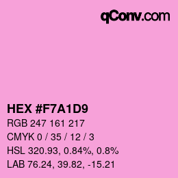 Color code: HEX #F7A1D9 | qconv.com