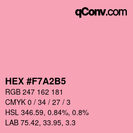 カラーコード: HEX #F7A2B5 | qconv.com