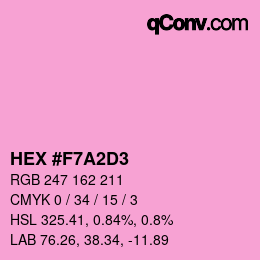 Color code: HEX #F7A2D3 | qconv.com