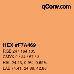 Color code: HEX #F7A469 | qconv.com