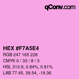 Color code: HEX #F7A5E4 | qconv.com