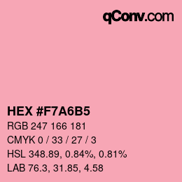 カラーコード: HEX #F7A6B5 | qconv.com