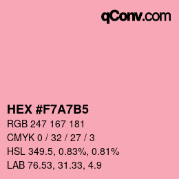 颜色代码: HEX #F7A7B5 | qconv.com