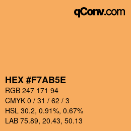 Color code: HEX #F7AB5E | qconv.com