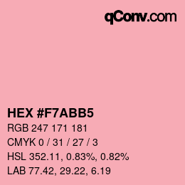 Color code: HEX #F7ABB5 | qconv.com