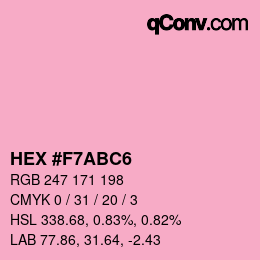 Color code: HEX #F7ABC6 | qconv.com