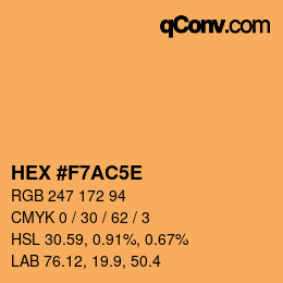Farbcode: HEX #F7AC5E | qconv.com