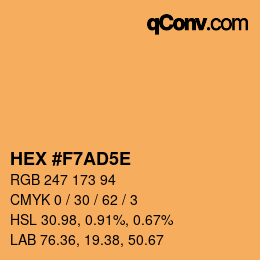 Farbcode: HEX #F7AD5E | qconv.com