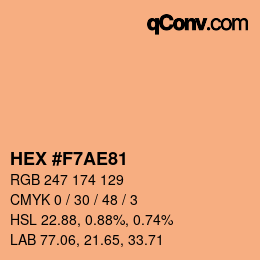 Color code: HEX #F7AE81 | qconv.com