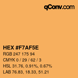 Código de color: HEX #F7AF5E | qconv.com