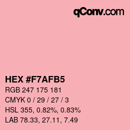 Color code: HEX #F7AFB5 | qconv.com