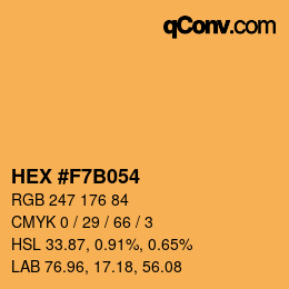 カラーコード: HEX #F7B054 | qconv.com