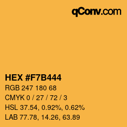 Color code: HEX #F7B444 | qconv.com