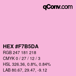 Color code: HEX #F7B5DA | qconv.com