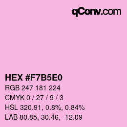 Color code: HEX #F7B5E0 | qconv.com