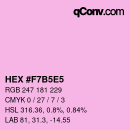 Farbcode: HEX #F7B5E5 | qconv.com