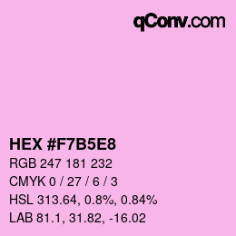 Color code: HEX #F7B5E8 | qconv.com