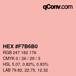 カラーコード: HEX #F7B6B0 | qconv.com
