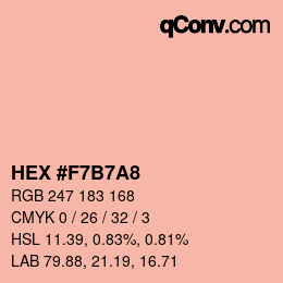 カラーコード: HEX #F7B7A8 | qconv.com