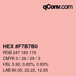 カラーコード: HEX #F7B7B0 | qconv.com
