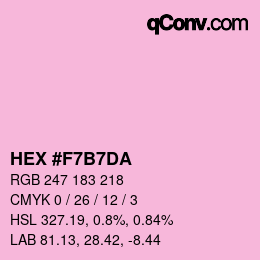 カラーコード: HEX #F7B7DA | qconv.com