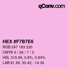 カラーコード: HEX #F7B7E6 | qconv.com