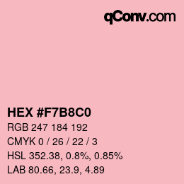 Color code: HEX #F7B8C0 | qconv.com