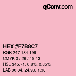 Color code: HEX #F7B8C7 | qconv.com