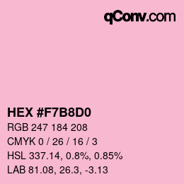 Color code: HEX #F7B8D0 | qconv.com