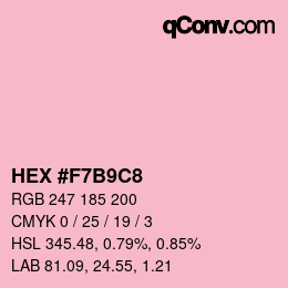 Color code: HEX #F7B9C8 | qconv.com