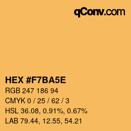 Color code: HEX #F7BA5E | qconv.com