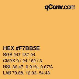 Farbcode: HEX #F7BB5E | qconv.com