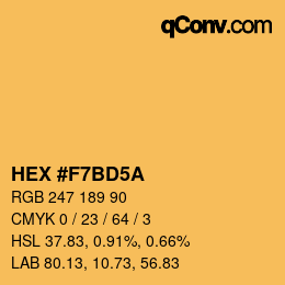 カラーコード: HEX #F7BD5A | qconv.com