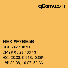 Color code: HEX #F7BE5B | qconv.com