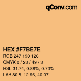 Color code: HEX #F7BE7E | qconv.com