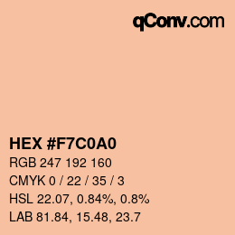 Color code: HEX #F7C0A0 | qconv.com