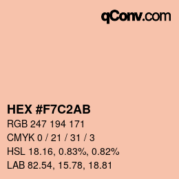 Code couleur: HEX #F7C2AB | qconv.com