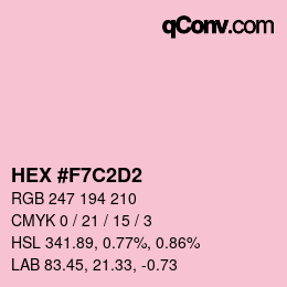 Farbcode: HEX #F7C2D2 | qconv.com