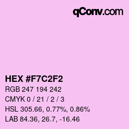 Farbcode: HEX #F7C2F2 | qconv.com