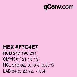 Farbcode: HEX #F7C4E7 | qconv.com