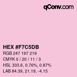 Farbcode: HEX #F7C5DB | qconv.com