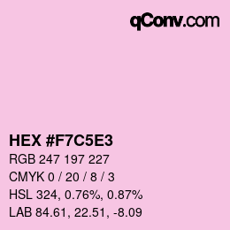 Color code: HEX #F7C5E3 | qconv.com