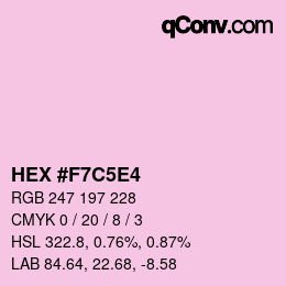 Color code: HEX #F7C5E4 | qconv.com