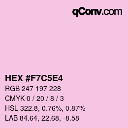 カラーコード: HEX #F7C5E4 | qconv.com