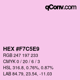 Color code: HEX #F7C5E9 | qconv.com
