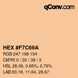 Color code: HEX #F7C69A | qconv.com